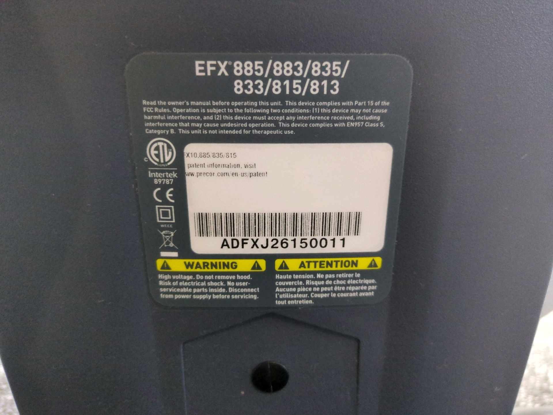 Precor EFX Cross Trainer - Image 10 of 10