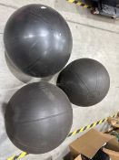 Black Exercise Balls x3