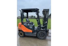 2016 Doosan D25S-5 2.5 Tonne Diesel Forklift, Container Spec, 10971 Hours, 4.5m Triple Mast