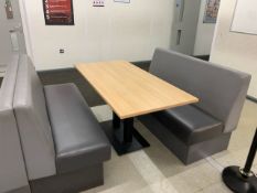 Grey Booth Style Seats & Table