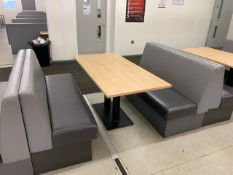 Grey Booth Style Seats & Table