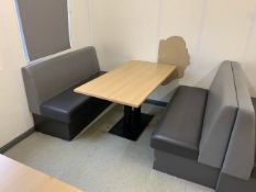 Grey Booth Style Seats & Table
