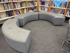 Modular Curved Fabric Seats x3