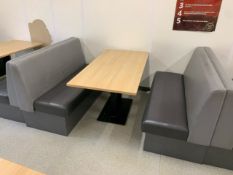 Grey Booth Style Seats & Table