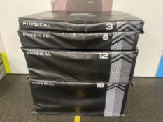 Set Of Physical 3 Inch, 6 Inch, 12 Inch & 18 Inch Plyo Boxes