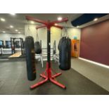 Punch Bag Stand & 4 x Punch Bags