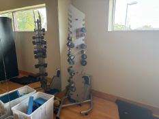 Assorted Studio Dumbells & Stand