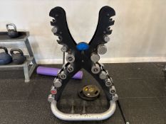 Assorted Studio Dumbells & Stand