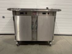 *NO RESERVE* Mobile Dual Door Hot Cupboard