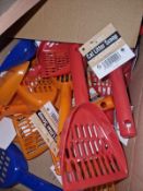 Approximately 360 x CAT LITTER SCOOP, MIXED COLOURS