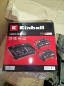 EINHELL STARTER KIT, 1 CHARGER X2 BATTERIES