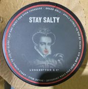 Approximately 72 x Tins Of Longbottom & Co Stay Salty Glass Rim Salt