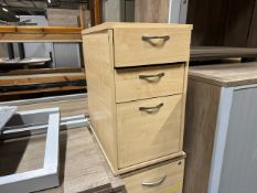 Beech wooden Pedestal Units x2