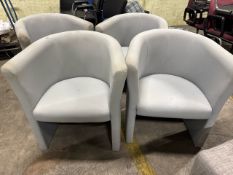 Grey Fabric Tub Chairs x4