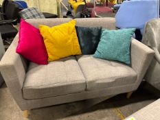 Grey 2 Fabric Seat Sofa