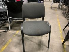 Group Of Black Fabric Black Leg Office Chairs