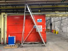 Grey Metal Mobile Step Ladder