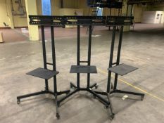 Black Wheeled TV Stands x3