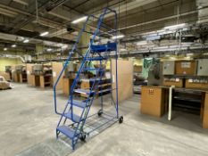 Blue Mobile Warehouse Ladders
