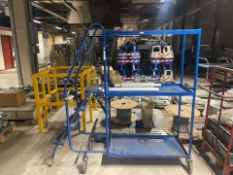 Blue Metal Order Picking Ladder