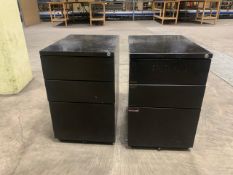 Pair Of Black Metal Pedestals