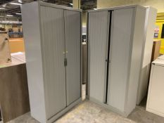 Pair Of Grey Tambour Units