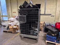 Metal Cage Of Assorted Computer Monitors - Approximately 25 Monitors