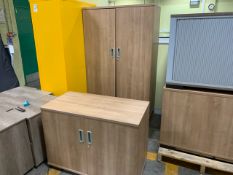 Group Of 4 x Tan Cabinets