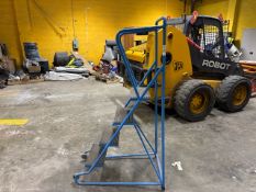 Blue Metal Mobile Step Ladder
