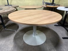 Beech Circular Wood Table x2