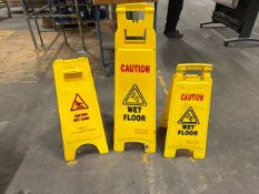 Yellow Wet Floor Signs x9