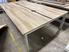 Bank Of 4 Wood Effect Desks