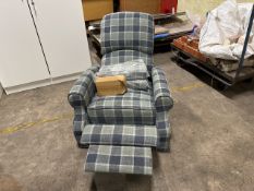 Green Check Small Armchair