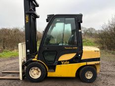 Yale 3.5 Tonne Diesel Forklift, 2012 Model With Only 1700 Hours!! 4.1m Lift & Side Shift, Full Cab