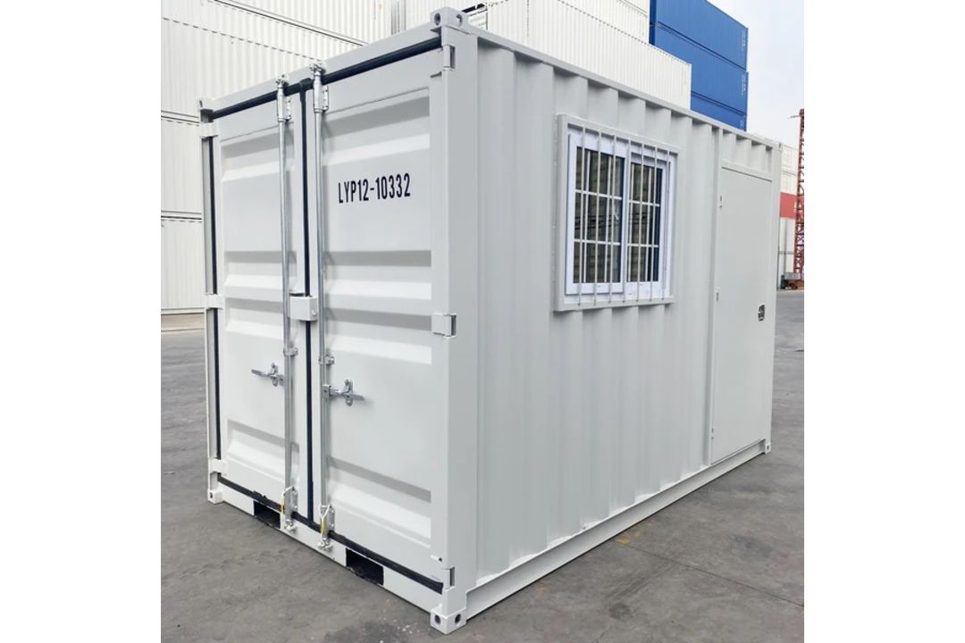 12 Foot Container With Window & Door - Image 1 of 2