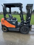 2016 Doosan D25S-5 2.5 Tonne Diesel Forklift, Container Spec, 10971 Hours, 4.5m Triple Mast