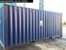 One Trip 20 Foot Shipping Container, 2021 Build