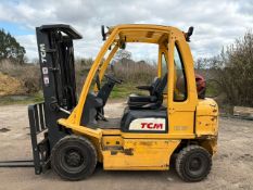 2017 TCM 2.5 Tonne Gas Forklift, 3615 Hours, 4500mm Full Free Lift, Side Shift