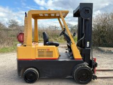 Hyster S80E 4 Tonne Gas Forklift, 4278 Hours, 4800mm Full Free Lift Triple Mast, Side Shift