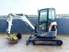 2020 Bobcat E27Z Excavator, ONLY 1531 HOURS, Quick Hitch, 3 Buckets