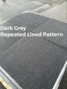 Pallet of Approximately 500 Industrial Grade Floor Carpet Tiles, Grade A, 500mm x 500mm, Dark Grey