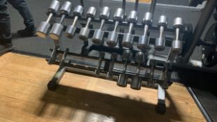 Technogym Dumbbell Rack & Dumbbells