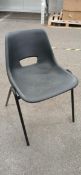 School Style Plastic Seats Black x6