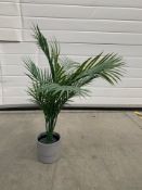 Light Grey Plastic IKEA Plant Pots With Faux Plants x5