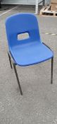 School Style Plastic Seats Blue x6