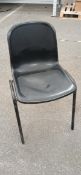 School Style Plastic Seats Black x3