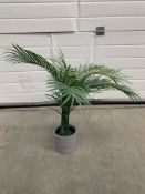 Light Grey Plastic IKEA Plant Pots With Faux Plants x5