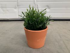 IKEA Clay Plant Pots With Faux Plants x4