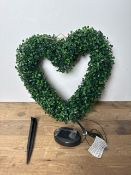 Hanging Topiary Heart With Light
