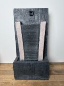 Streetwize Solar Stone Cubic Water Feature